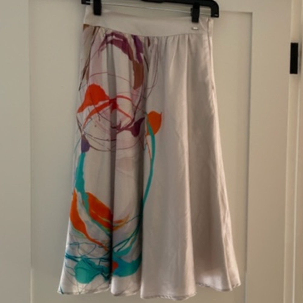 Escada Sport Satin Midi w/ Swarovski Button - NWT